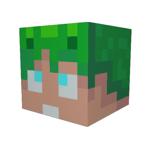 NoobNando Minecraft avatar head, 3D render