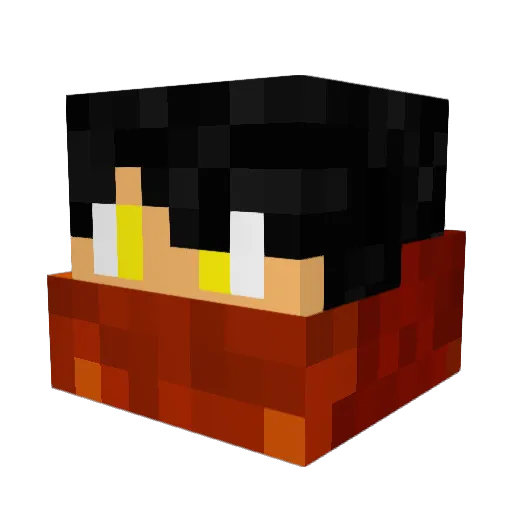 NoobStrong Minecraft avatar head, 3D render