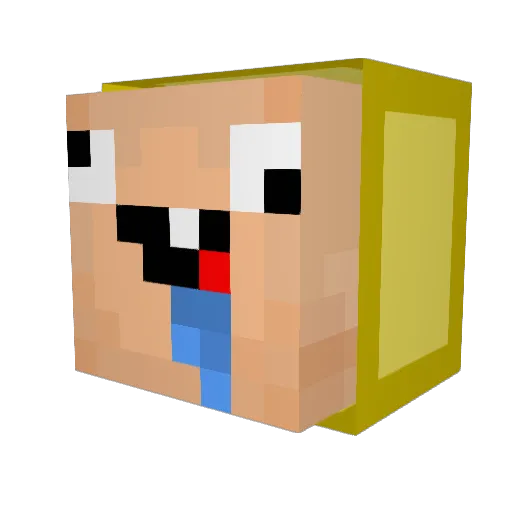 NoobTuanL Minecraft avatar head, 3D render