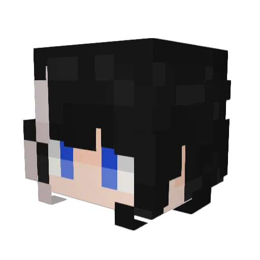 Noob_AI Minecraft avatar head, 3D render