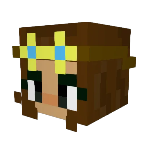 Noob_Birb Minecraft avatar head, 3D render