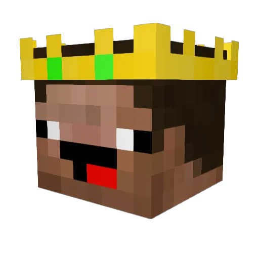 Noobcake123 Minecraft avatar head, 3D render