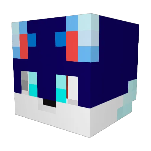 Noobfarian Minecraft avatar head, 3D render