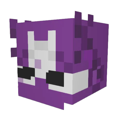 Noobiasty Minecraft avatar head, 3D render
