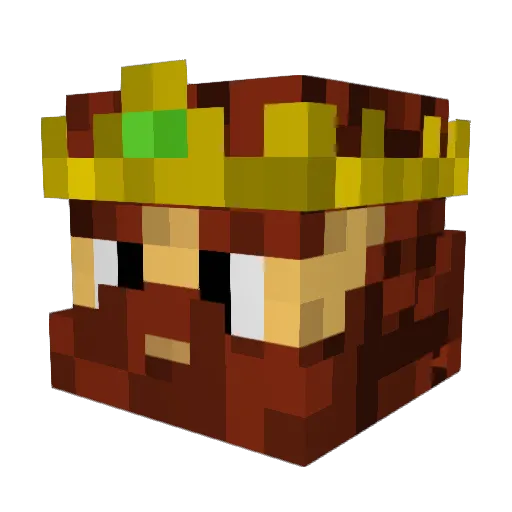 Noobiedo Minecraft avatar head, 3D render