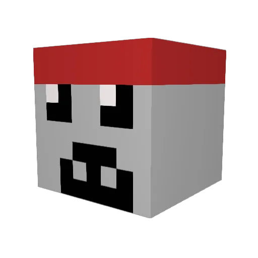 NoobikVodka Minecraft avatar head, 3D render