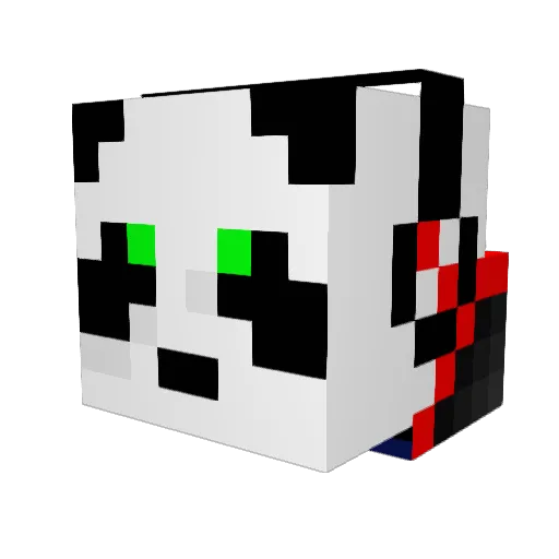 Noobjan Minecraft avatar head, 3D render