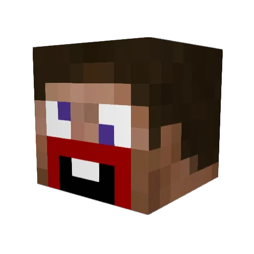 Noobkilla2000 Minecraft avatar head, 3D render