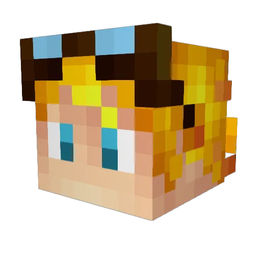 NooblEzreal Minecraft avatar head, 3D render