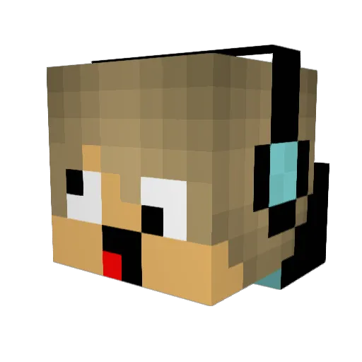 Noobly12241 Minecraft avatar head, 3D render