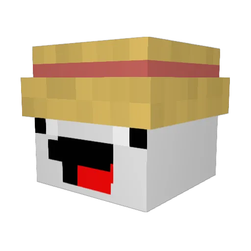 NoobsCEO Minecraft avatar head, 3D render
