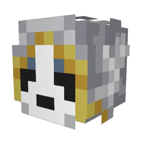 Noobsauce124 Minecraft avatar head, 3D render