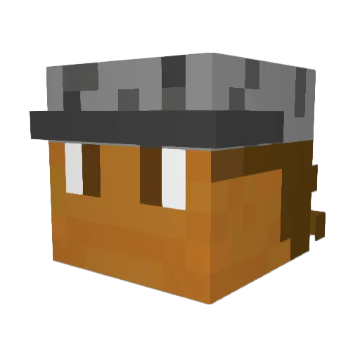 Noobvorke Minecraft avatar head, 3D render
