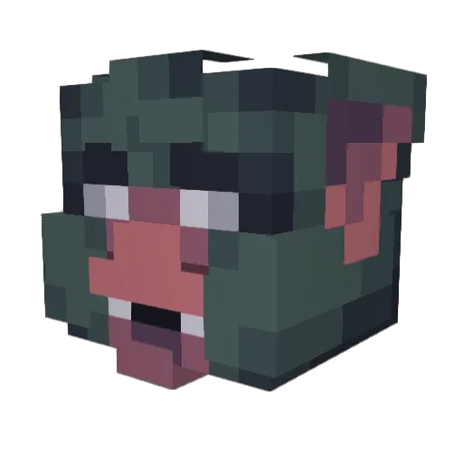 NoobyMinecraft10 Minecraft avatar head, 3D render