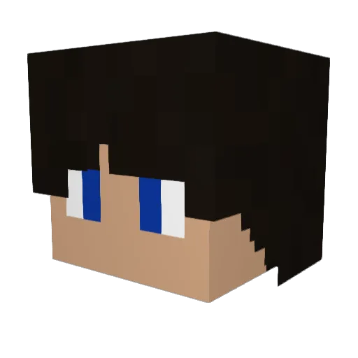 Noobygui1 Minecraft avatar head, 3D render