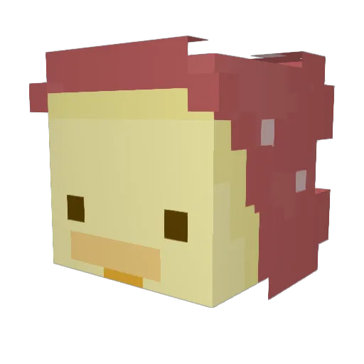 NoodelFreak Minecraft avatar head, 3D render