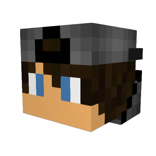 Noodle0004 Minecraft avatar head, 3D render