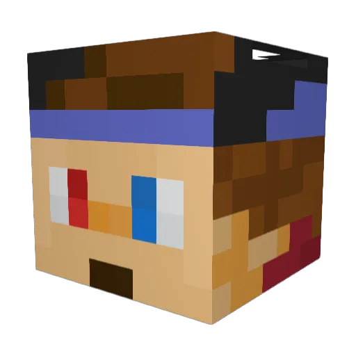 Noodle4ever Minecraft avatar head, 3D render