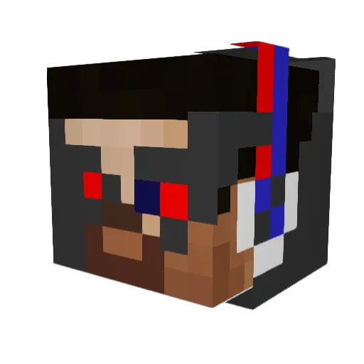 Noodle60 Minecraft avatar head, 3D render