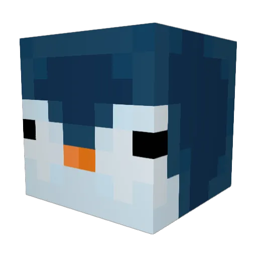 NoodleCat Minecraft avatar head, 3D render