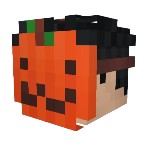 NoodleVenom Minecraft avatar head, 3D render