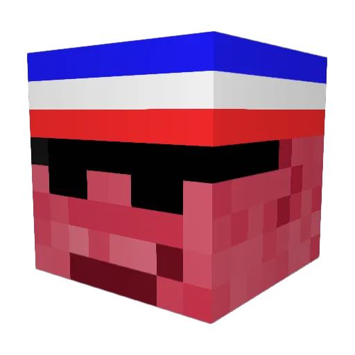 NoodlefishIII Minecraft avatar head, 3D render