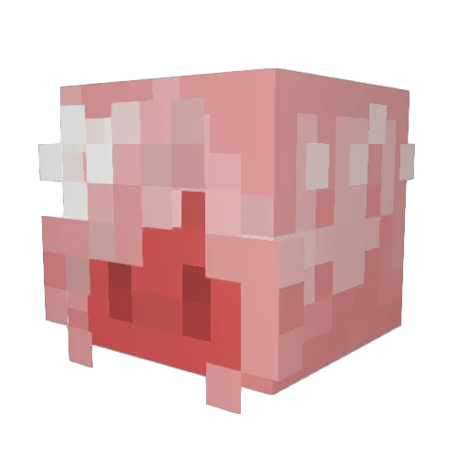 Noodleization Minecraft avatar head, 3D render