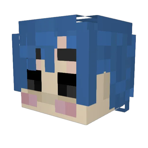 NoodlesIrlWife Minecraft avatar head, 3D render