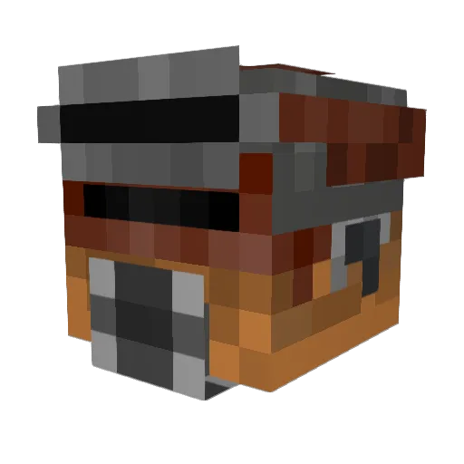 NoodlesSolo Minecraft avatar head, 3D render
