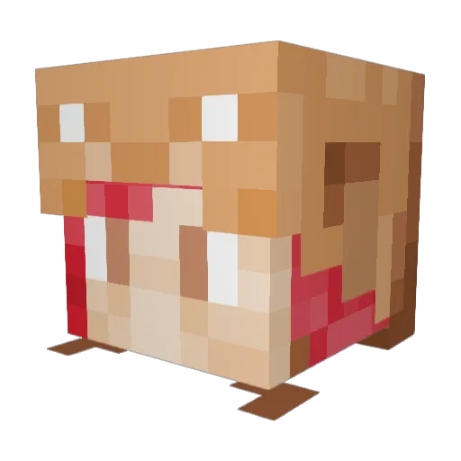 Noodletons Minecraft avatar head, 3D render