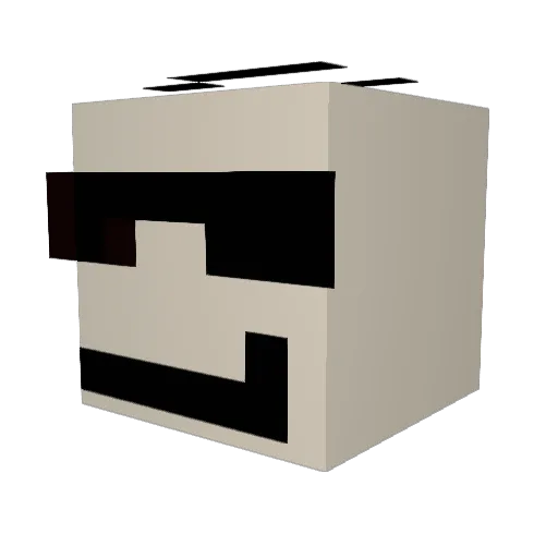 Noodlyone Minecraft avatar head, 3D render