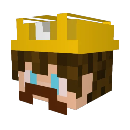 Noohaldo Minecraft avatar head, 3D render