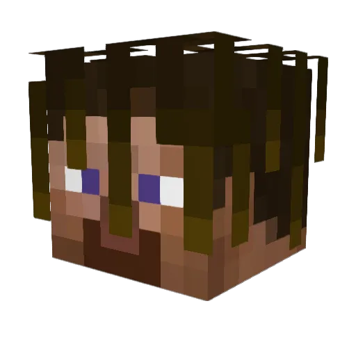 NookMuncher Minecraft avatar head, 3D render