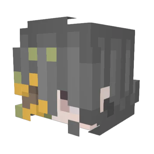 Noomiz Minecraft avatar head, 3D render