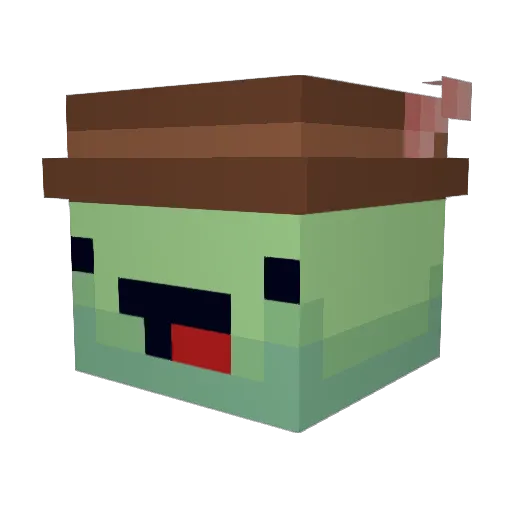 Noomkwah Minecraft avatar head, 3D render