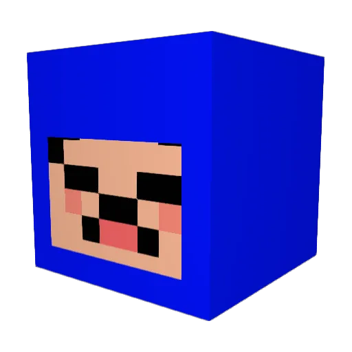 Noon_2002 Minecraft avatar head, 3D render