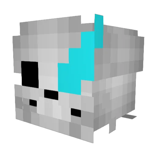 Noon_B Minecraft avatar head, 3D render