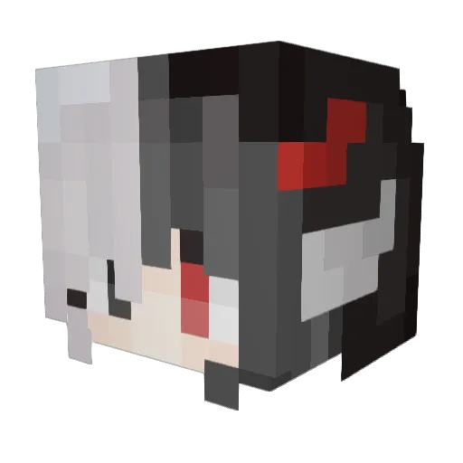NoonaJung Minecraft avatar head, 3D render