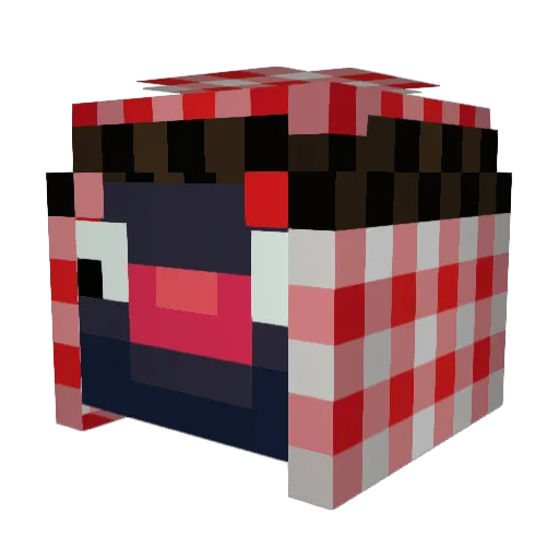 Nooneyy Minecraft avatar head, 3D render