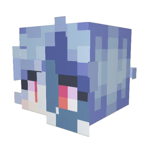 Noonsicle Minecraft avatar head, 3D render