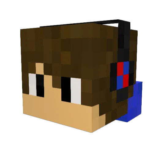 NoooXs Minecraft avatar head, 3D render