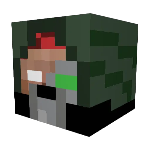 Nooob550 Minecraft avatar head, 3D render