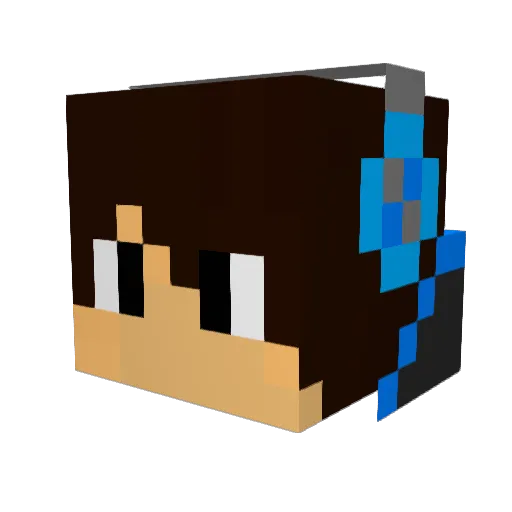 NooobSlayer Minecraft avatar head, 3D render