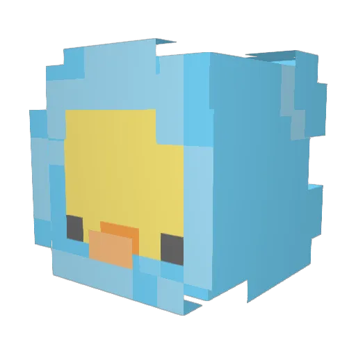 Noooname Minecraft avatar head, 3D render