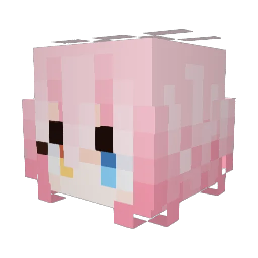 Noooobouo Minecraft avatar head, 3D render