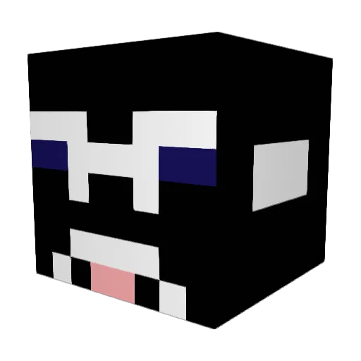 Noopedestrian Minecraft avatar head, 3D render