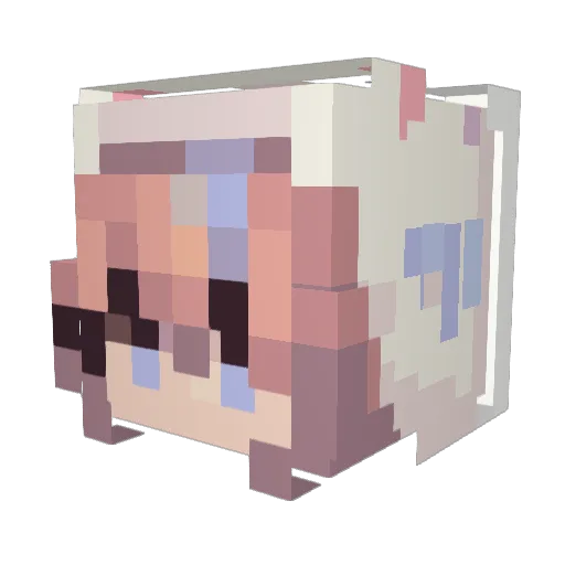 NoopyAndDaisy Minecraft avatar head, 3D render