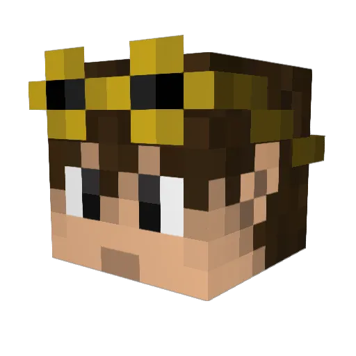 Noordac Minecraft avatar head, 3D render