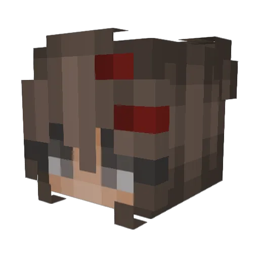 Noorross Minecraft avatar head, 3D render