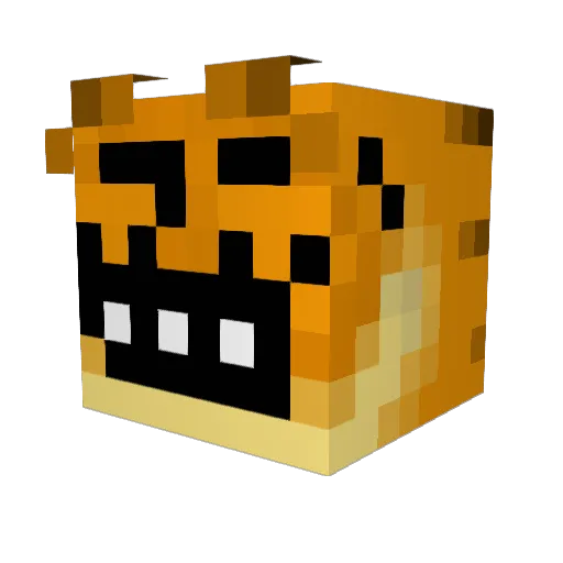 Noosecat Minecraft avatar head, 3D render
